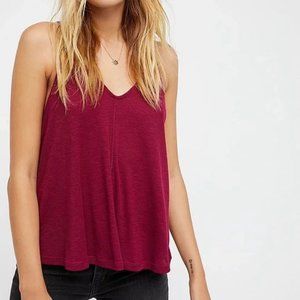 Free People Dani Tank In Wine/Bordeaux in Large